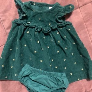 Emerald green flannel dress